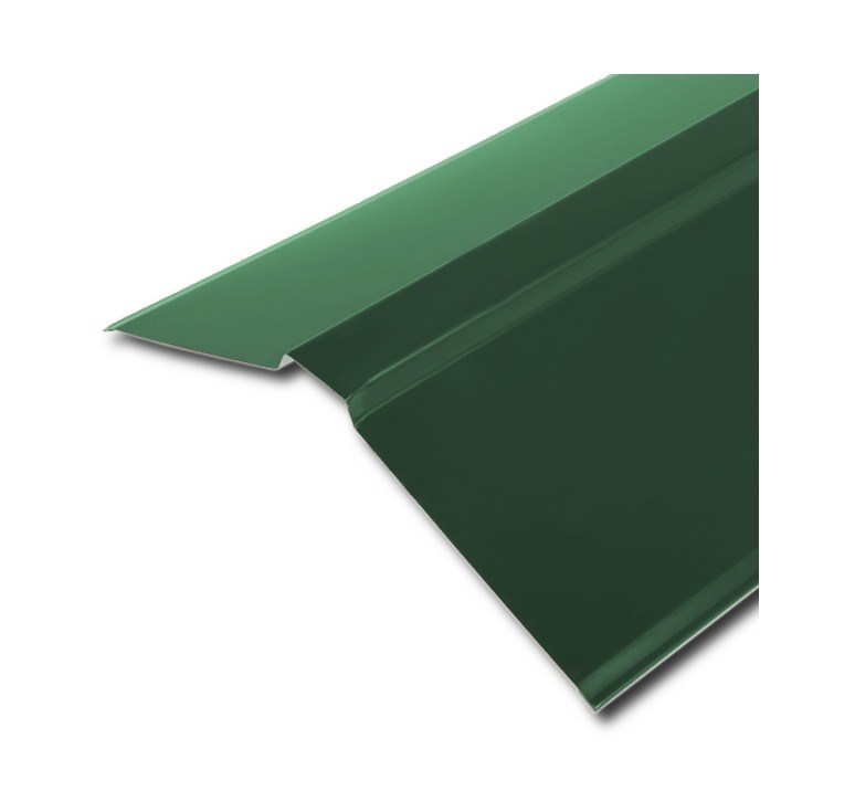 Планка конька плоского 120х120х2000 (ПЭ-6002-0,45) 	Лиственно-зелёный
